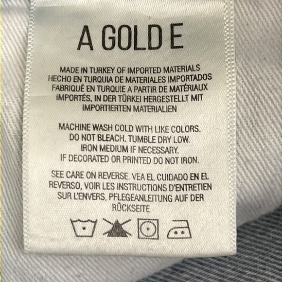 Agolde Parker Button Fly Cut Off Distressed Cotton Shorts - Size 32 - Picture 7 of 9